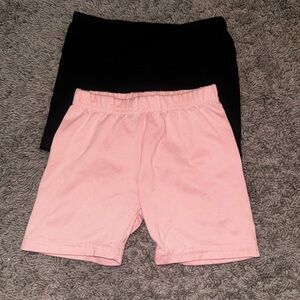 Kids Pink and Black Shorts Set sz 6